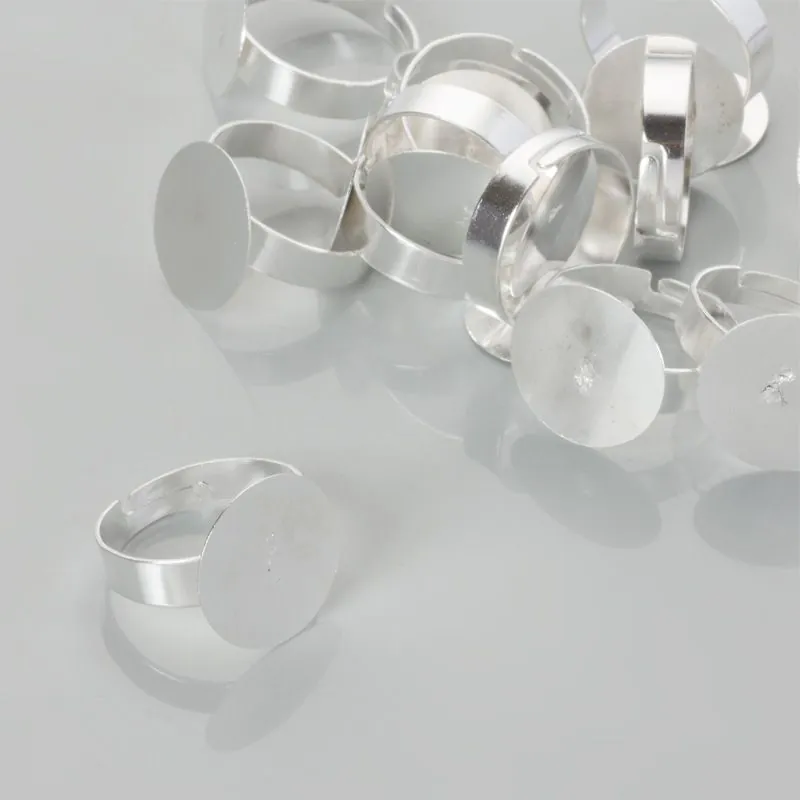 Baza pierścionka z płaskim talerzykiem 15 mm [PM1085]