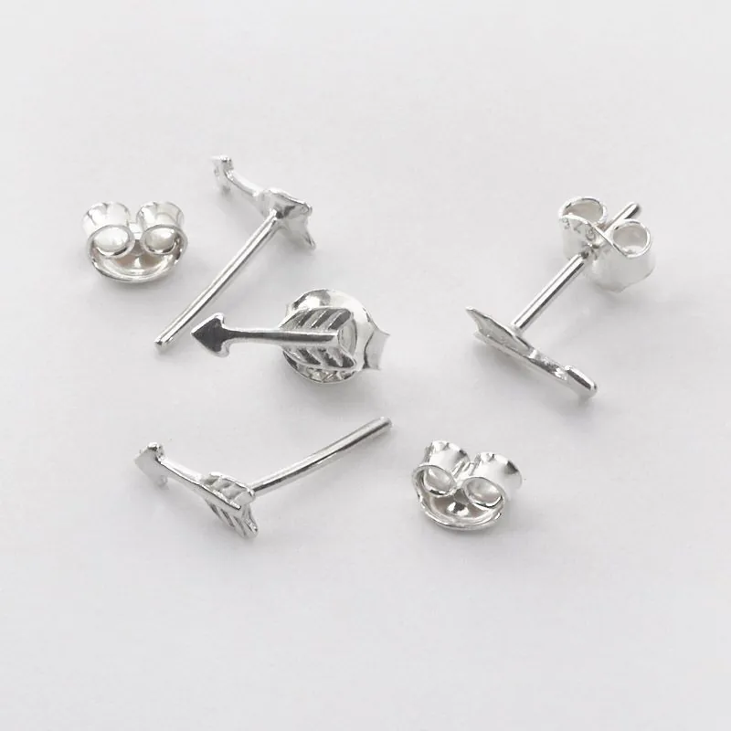 Srebrne kolczyki strzały AG925 9 mm [ps8347]