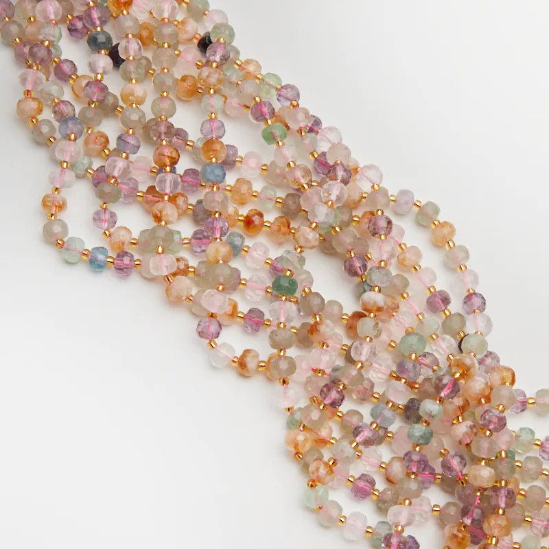 Koraliki mix kryształów oponka fasetowana 6x8 mm [DK2818]