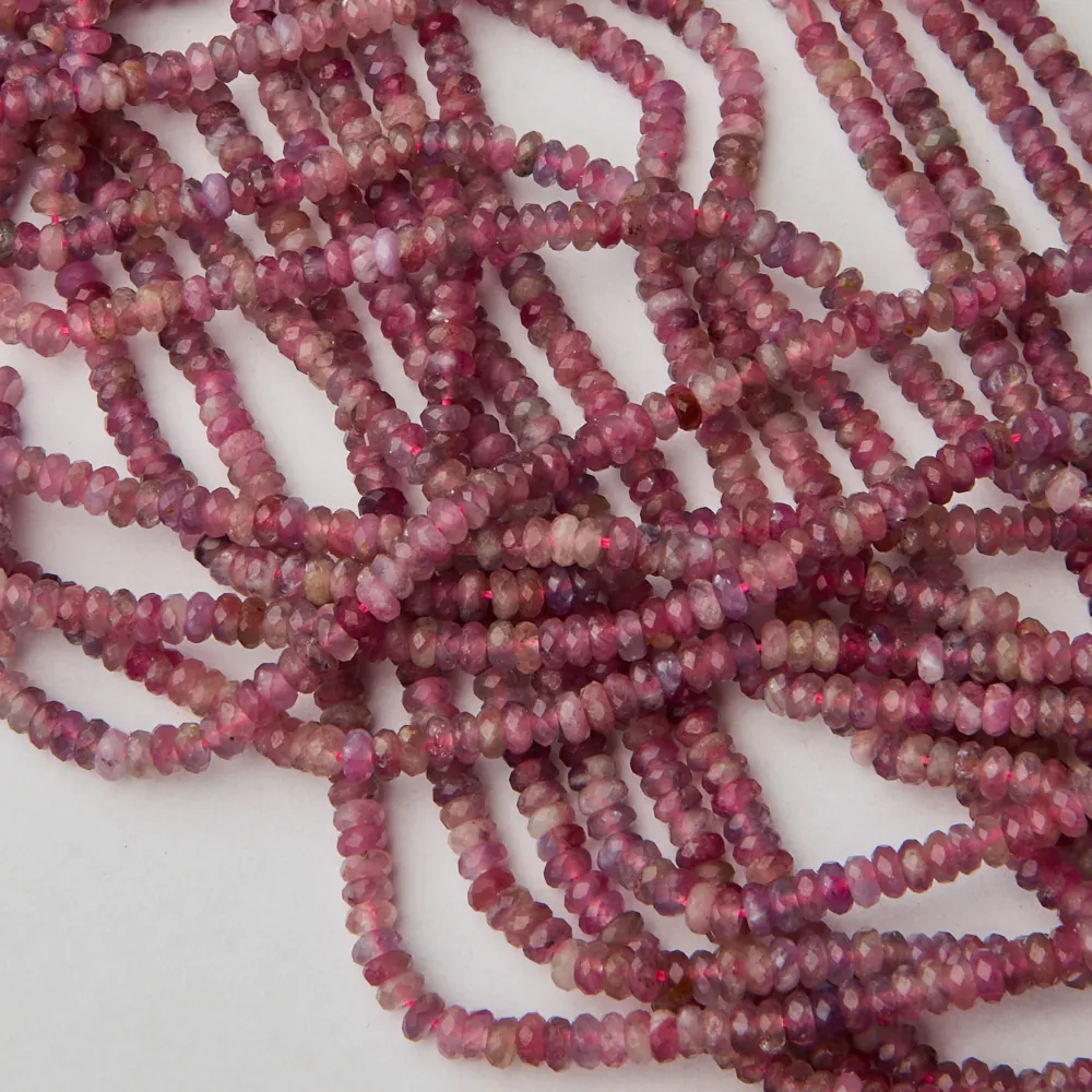 Koraliki turmalin różowy dysk fasetowany 2x4 mm [DK3036]