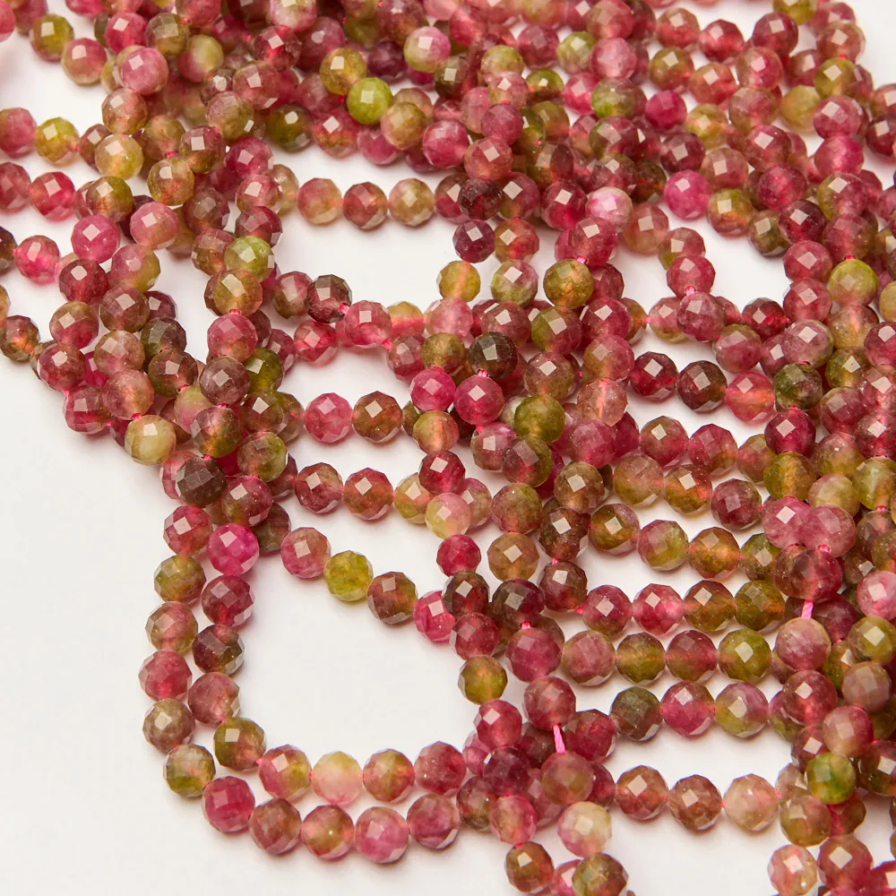 Koraliki turmalin syntetyczny kulka fasetowana 6 mm [DK3170]