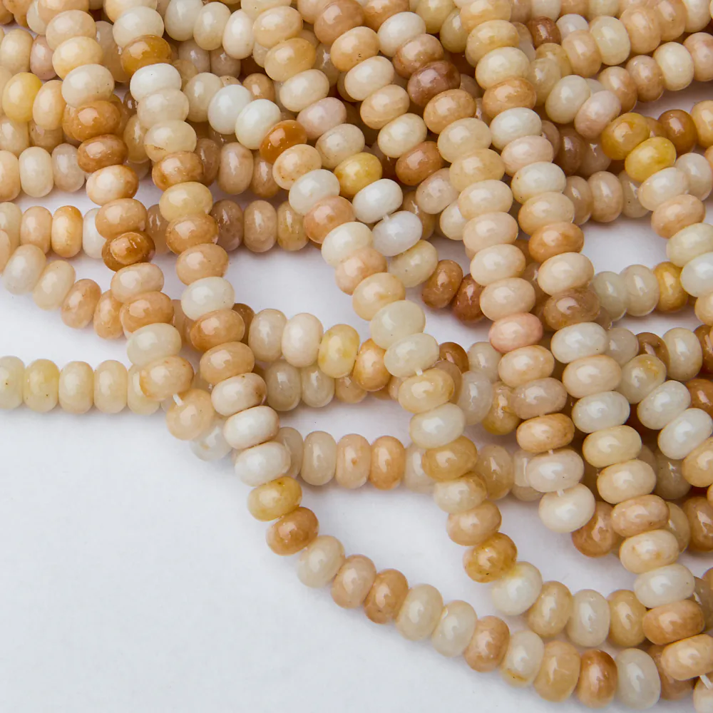 Koraliki jadeit brzoskwiniowy oponka gładka 8x5 mm [DK6125]