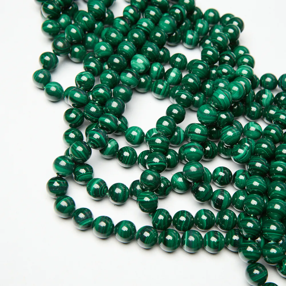 Koraliki malachit naturalny kulka gładka 10 mm [KA0021]