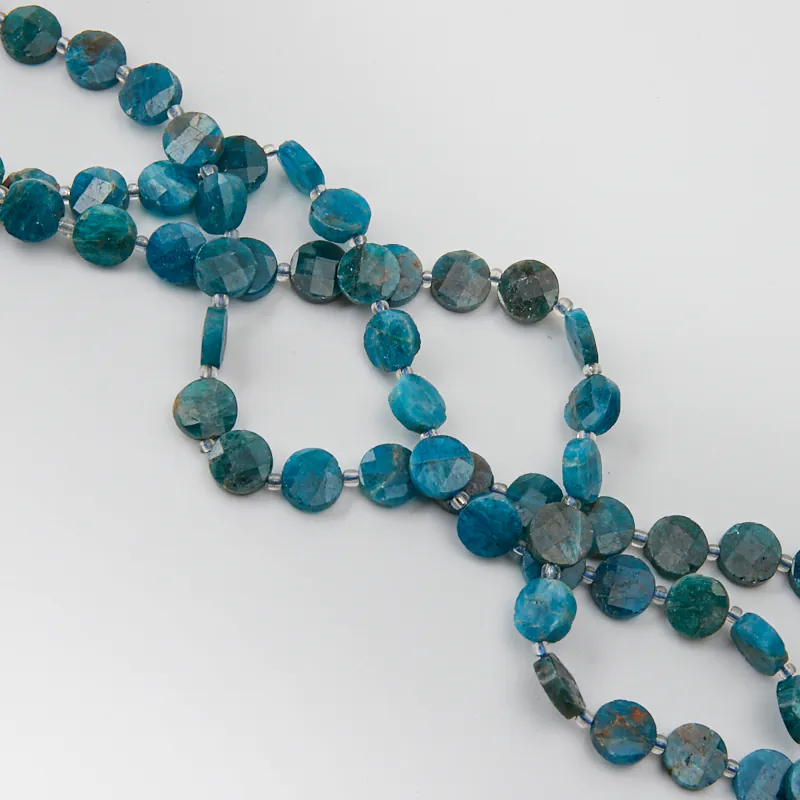 Koraliki apatyt krążek fasetowany 10x4 mm [KA0320]