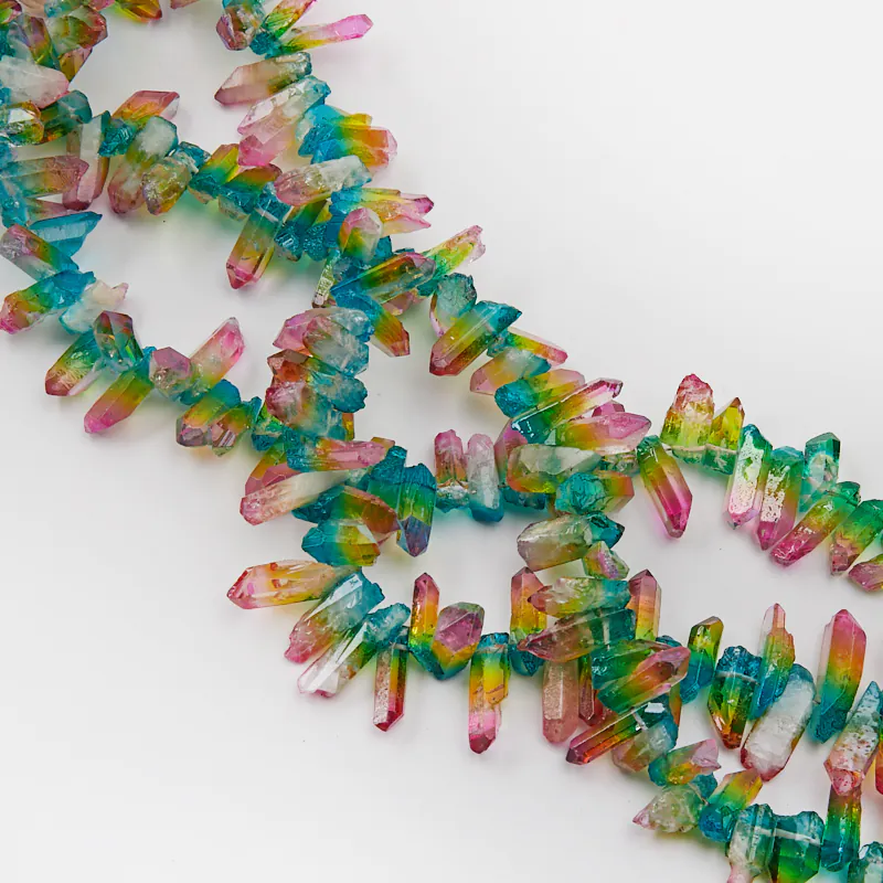 Koraliki kryształ aura grot nieregularny 8-28 mm [KA0338]