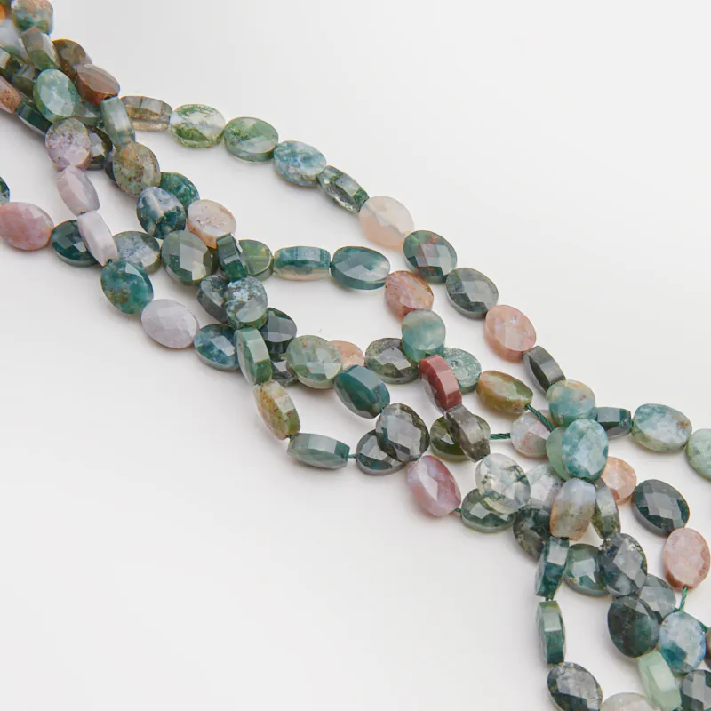 Koraliki agat indyjski owal fasetowany 8,5x6,5 mm [KA1562]