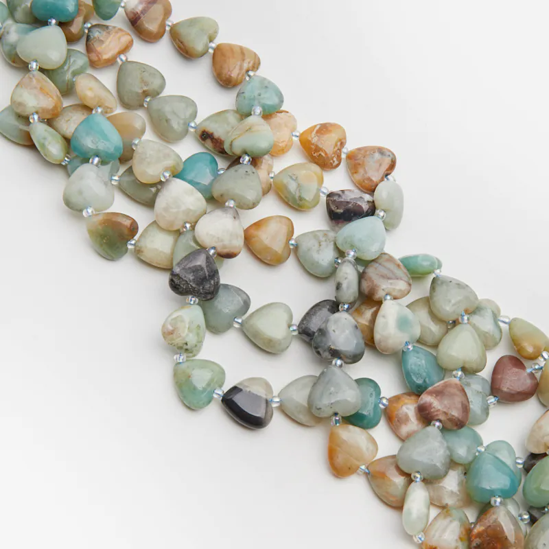 Koraliki amazonit serce gładkie 14,5 mm [KA1588]