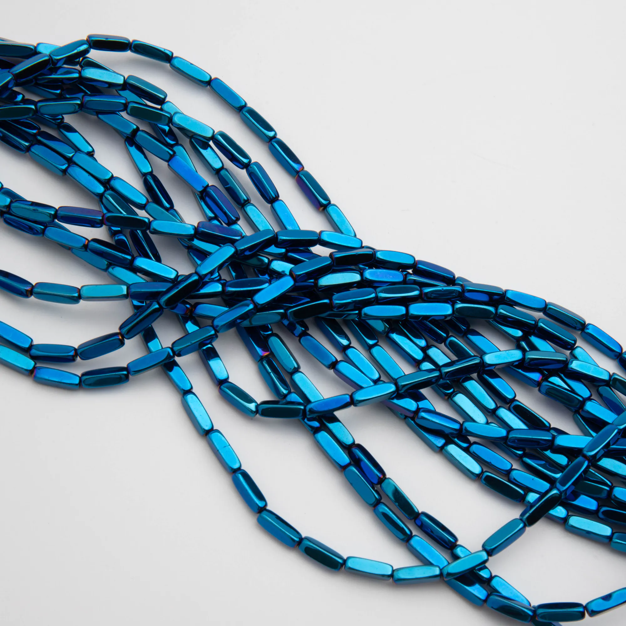 Koraliki hematyt słupek zaokrąglony heliotrope 3x9 mm [KA9587]