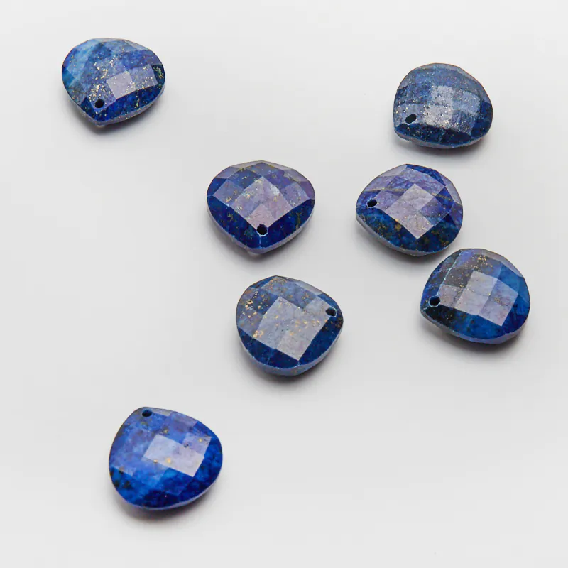 Koraliki lapis lazuli łezka fasetowana zawieszka 16x16 mm [KB0704]